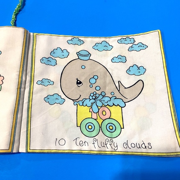 PRECIOUS MOMENTS VTG 90’s MY FIRST COUNTING BOOK HANDMADE FABRIC BOOK 10”x 9” - Picture 2 of 13